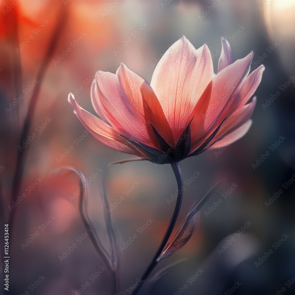 Soft, peach blossom with blurred background. Soft, peach blossom with blurred background.