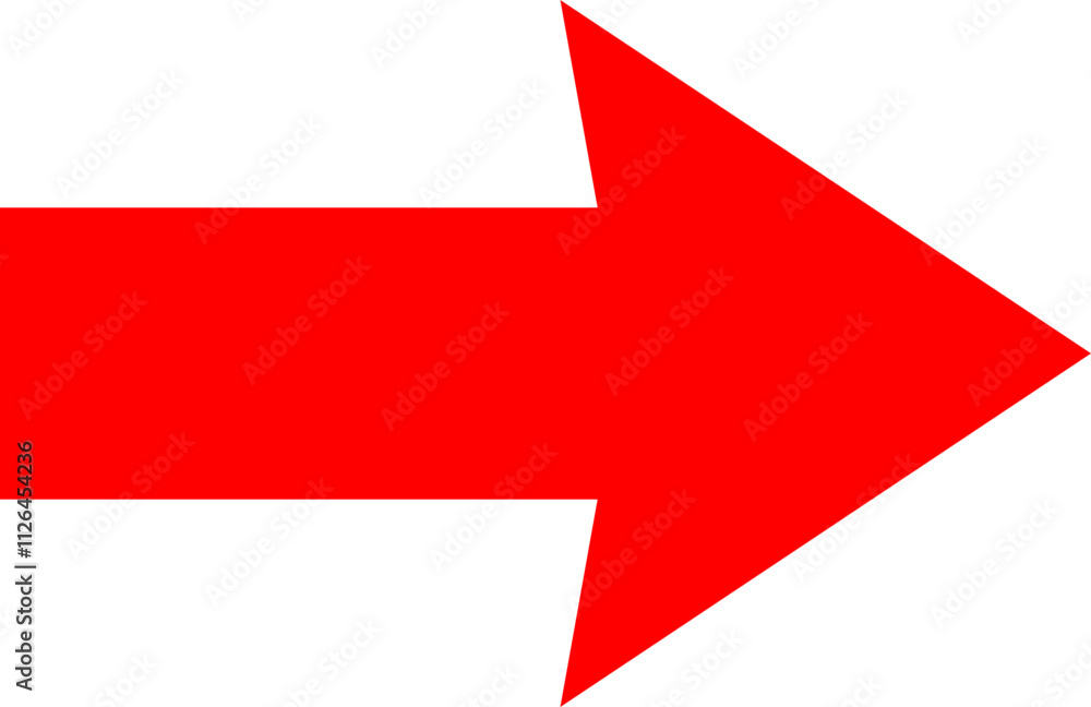 Right arrow, red bold arrow, simple arrow vector Right arrow, red bold arrow, simple arrow vector