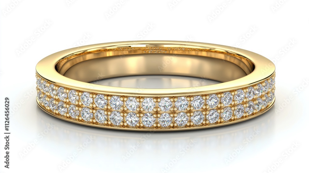 Elegant Gold Ring with Sparkling Diamonds, Perfect for Engagement or Wedding Celebrations and Special Occasions Elegant Gold Ring with Sparkling Diamonds, Perfect for Engagement or Wedding Celebrations and Special Occasions