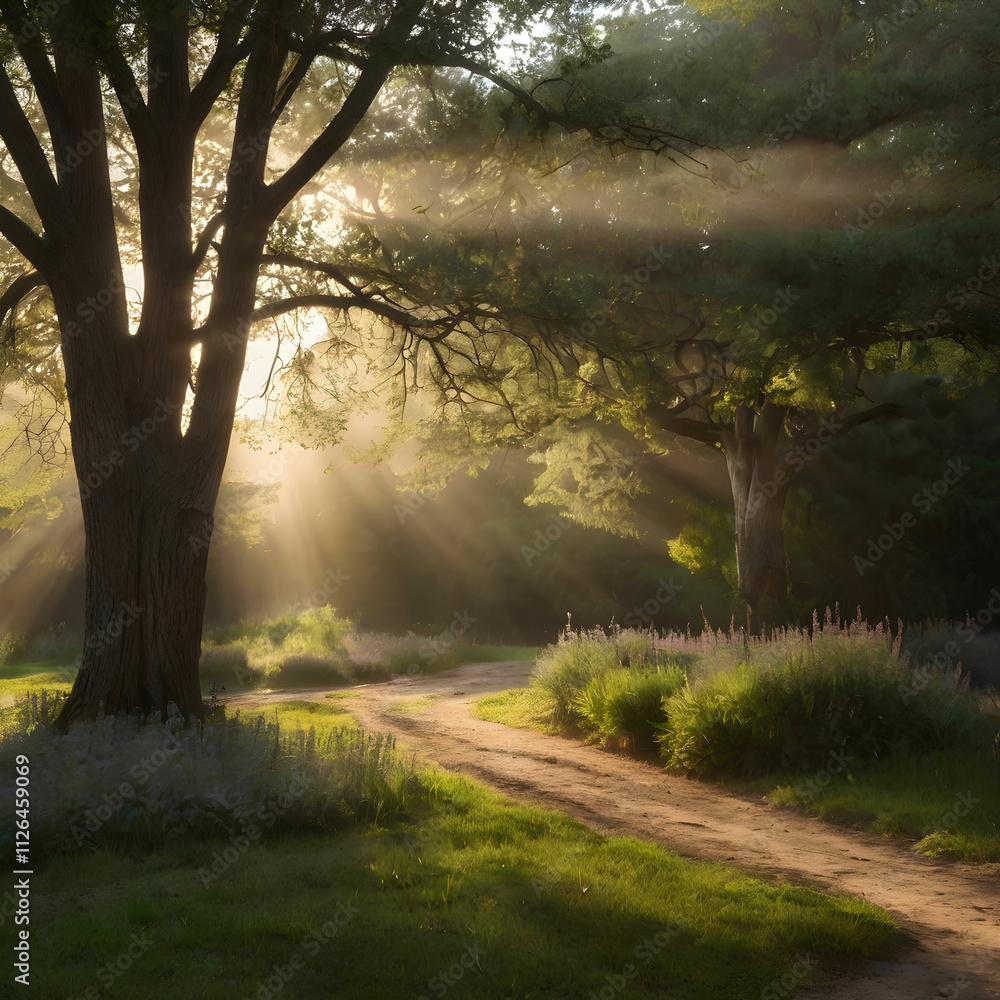 Naklejka premium peaceful morning_light