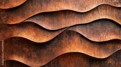 Textured wave design in warm earthy tones ideal for backgrounds in design projects or creative artwork applications