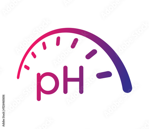 perspective ph concept on white background. ph logo