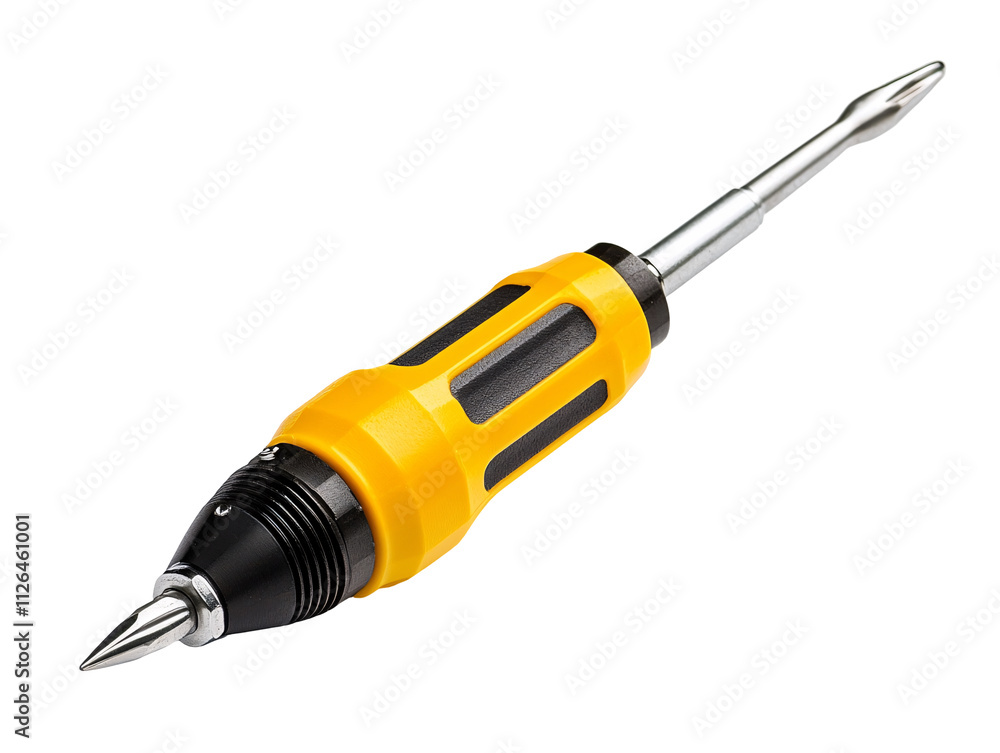 a yellow and black screwdriver a yellow and black screwdriver