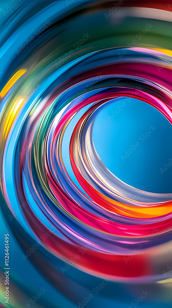The Fusion of Colorful Circular Lines in Dynamic Abstract Motion The Fusion of Colorful Circular Lines in Dynamic Abstract Motion