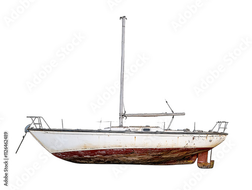 a white and brown boat photo