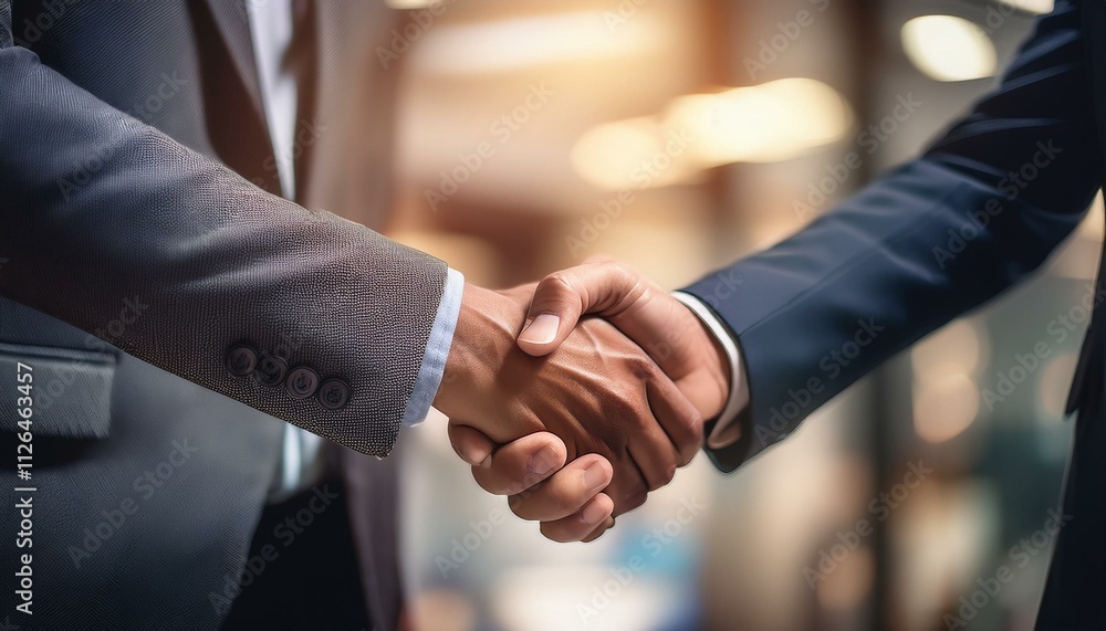 Mark negotiations with a professional handshake. Mark negotiations with a professional handshake.