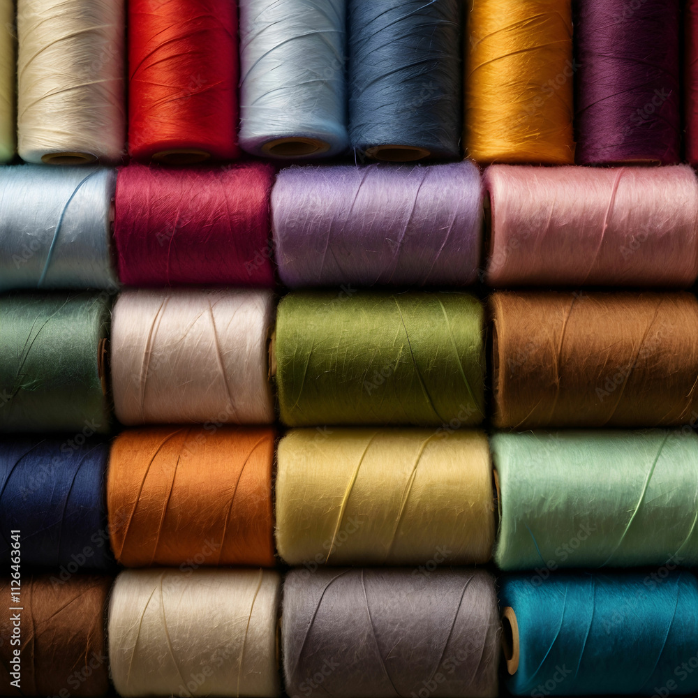 Rolls of fabric or material commonly used in crafting and sewing, Rolls of fabric or material commonly used in crafting and sewing,