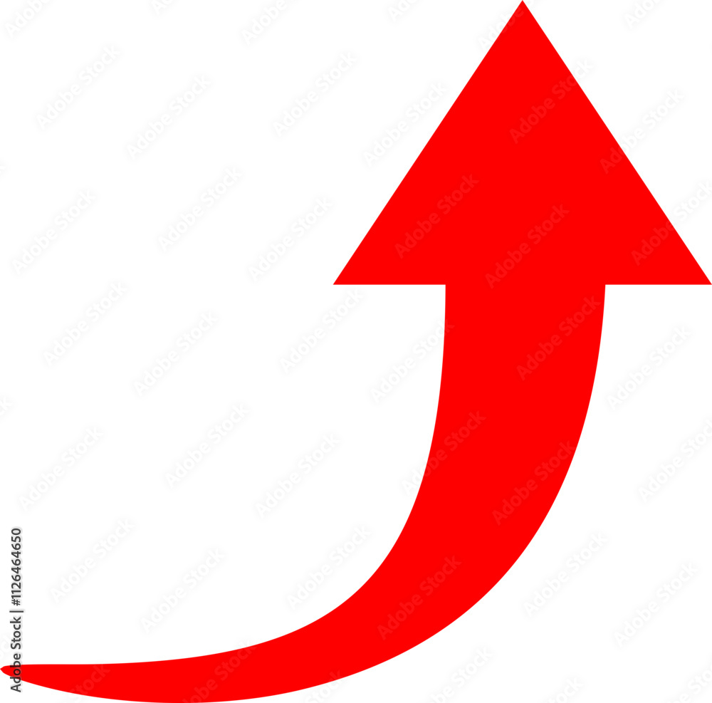 Up arrow. Growth, rise, arrow vector Up arrow. Growth, rise, arrow vector