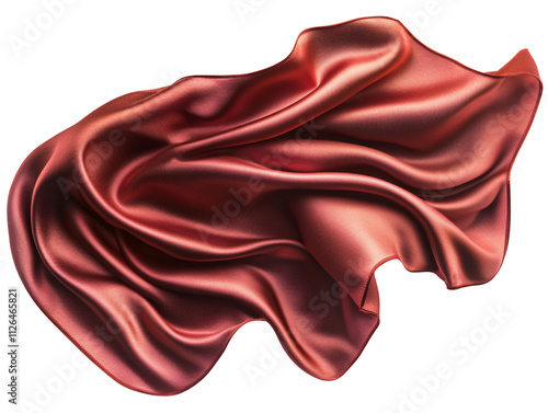 a red fabric draped over a white background