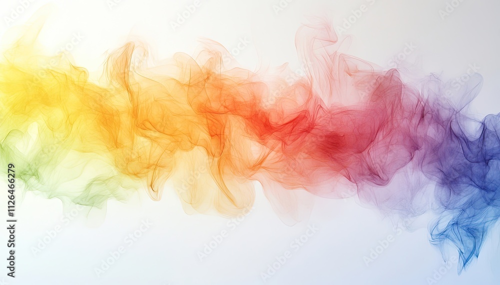 Abstract rainbow smoke design, vibrant colorful swirls, gradient background, perfect for design projects. Abstract rainbow smoke design, vibrant colorful swirls, gradient background, perfect for design projects.