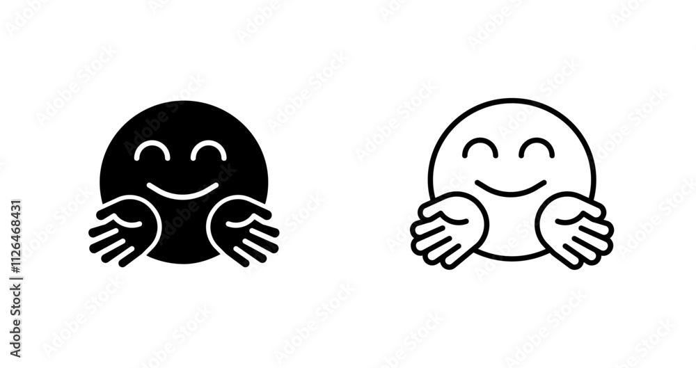 Obraz premium Hugging Face Icon Design