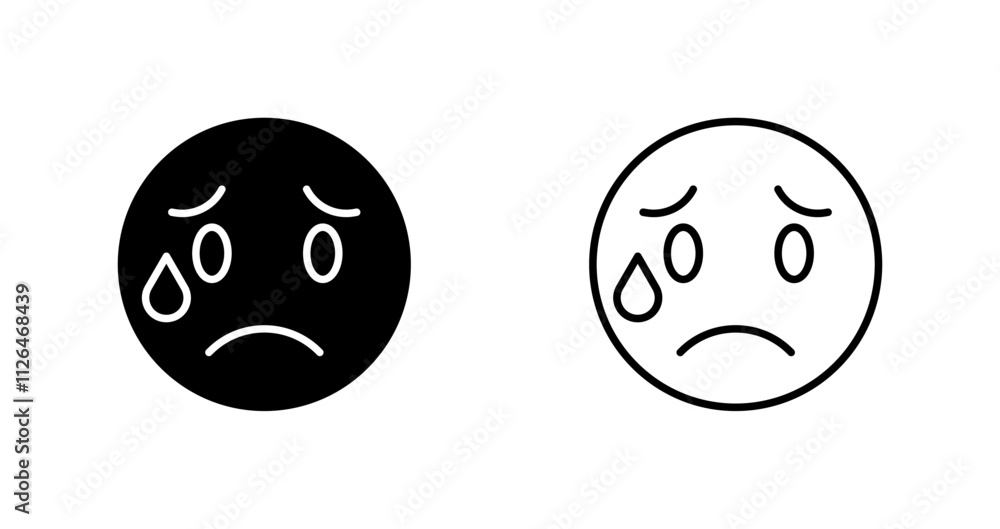 Fototapeta premium Crying Face Icon Design