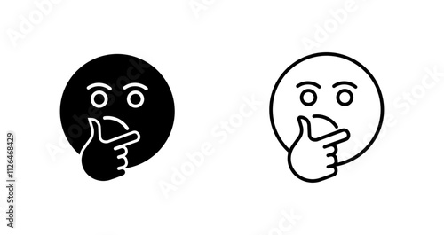 Thinking Face Icon Design