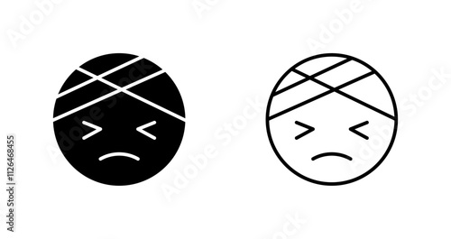 Face with Head-Bandage Icon Design