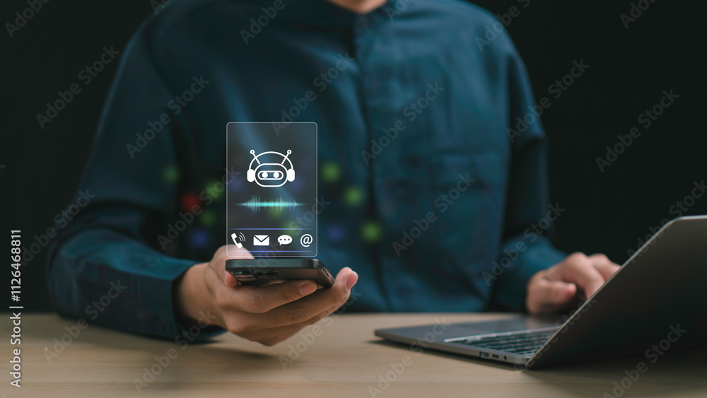 A chatbot interface providing automated customer service and interactive communication, ideal for online support, answering questions, and enhancing user connections in e-business 24H.