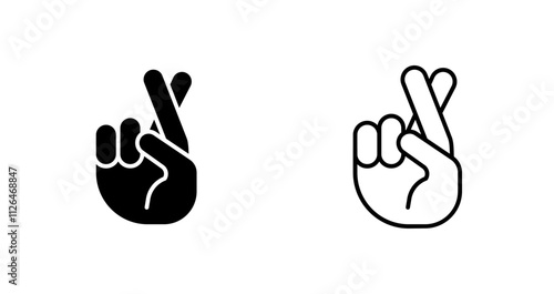 Crossed Fingers Icon Design