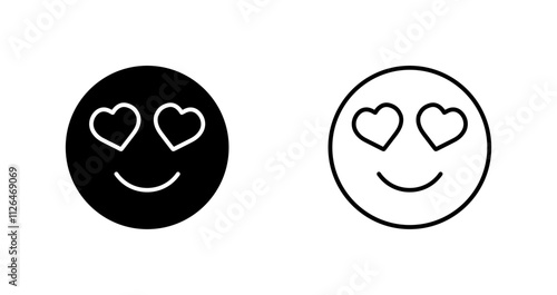 Smiling Face with Hearts Icon Design