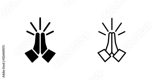 Folded Hands Icon Design