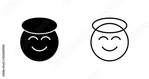 Smiling Face with Halo Icon Design