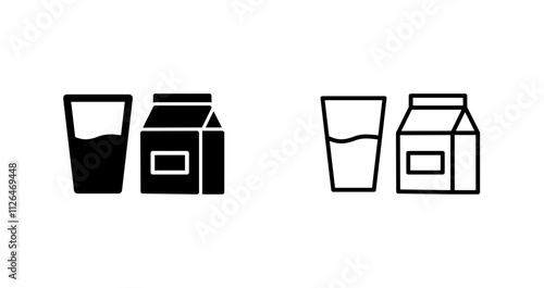 Glass of Milk Icon Design