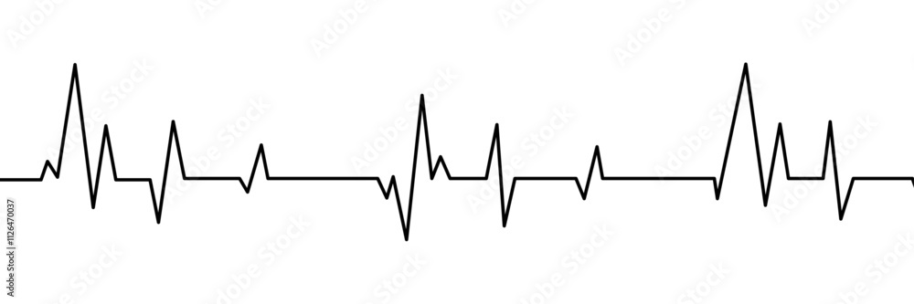 Heart rate monitor line vector isolated on transparent background. Heart rate monitor line vector isolated on transparent background.