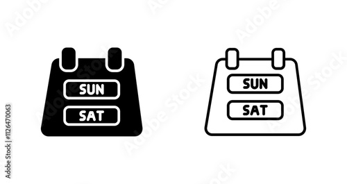 Weekend Getaway Icon Design