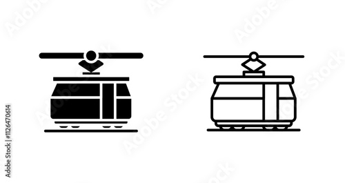 Tram Car Icon Design