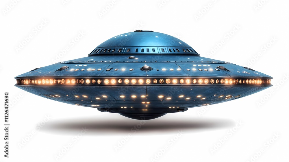 Fantasy UFO isolated at white background Fantasy UFO isolated at white background