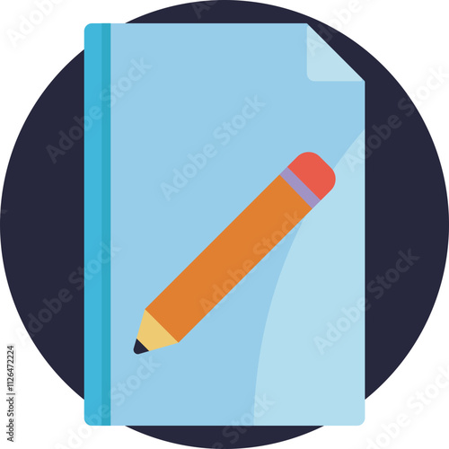 This icon represents a simple pencil or pen symbol over a document, signifying the ability to edit text files.