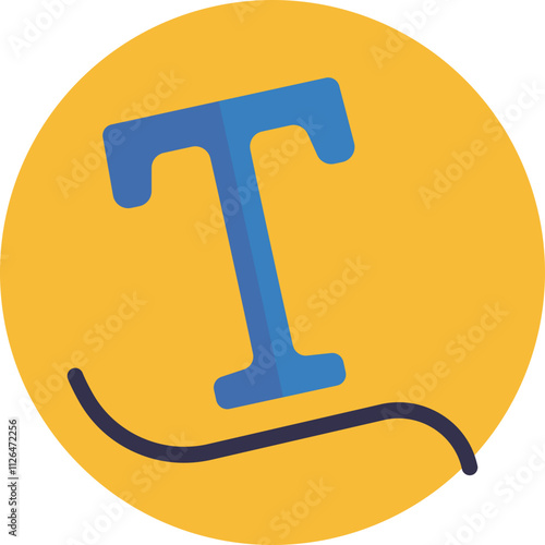 The "Curved Text" icon indicates a feature for transforming straight text into a curved or arched form.