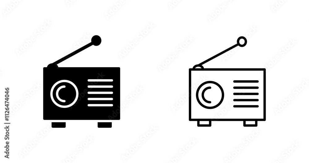 Radio News Icon Design Radio News Icon Design