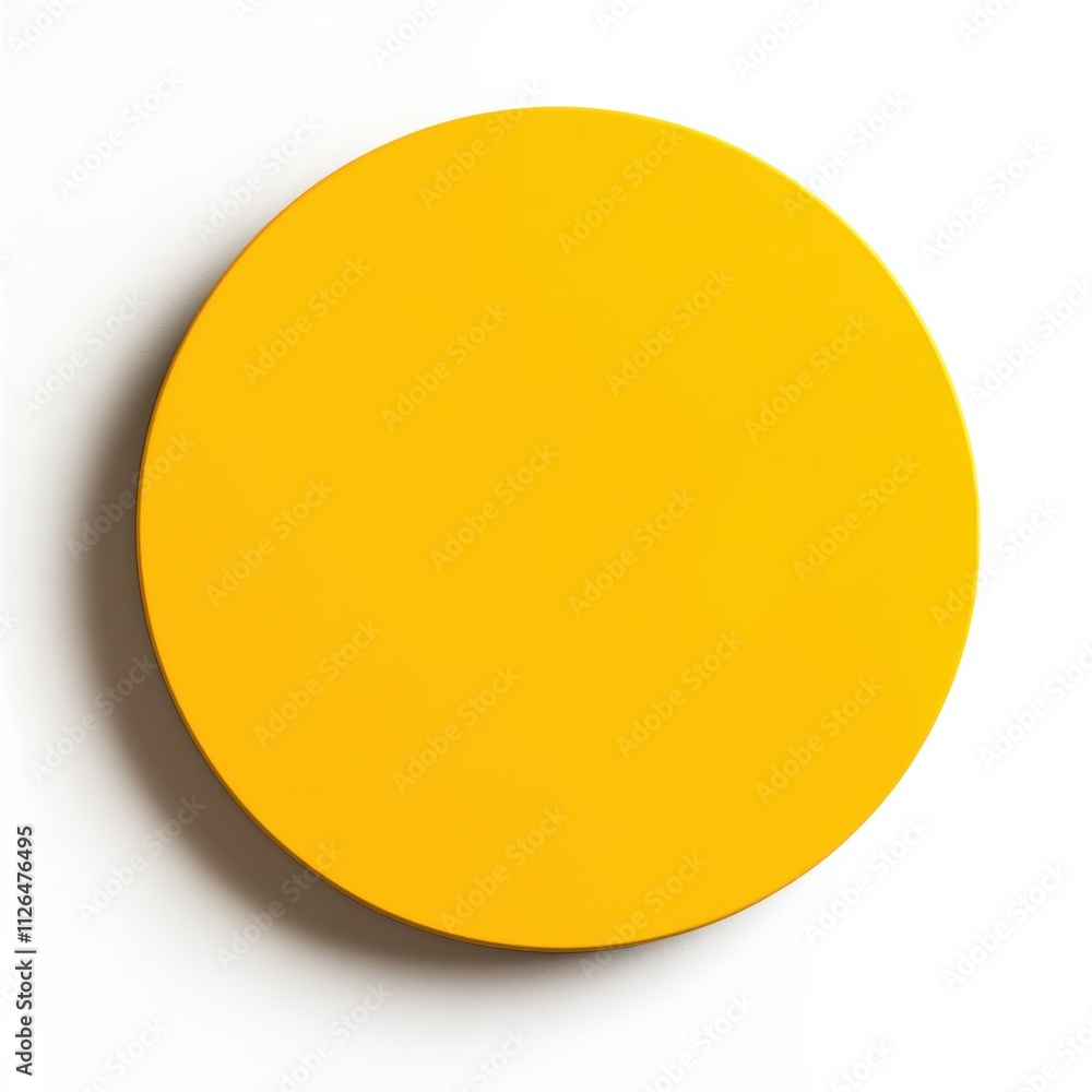 bright yellow circular object on white background bright yellow circular object on white background