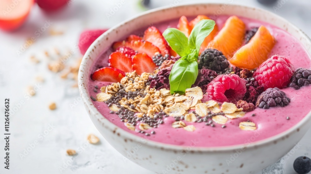 Delicious and Healthy Breakfast Smoothie Bowl Delicious and Healthy Breakfast Smoothie Bowl