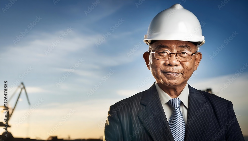 Hardworking industrial engineer in safety helmet oversees warehouse operations Hardworking industrial engineer in safety helmet oversees warehouse operations