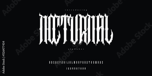 Nocturnal Fangs Horror Gothic Alphabet Font