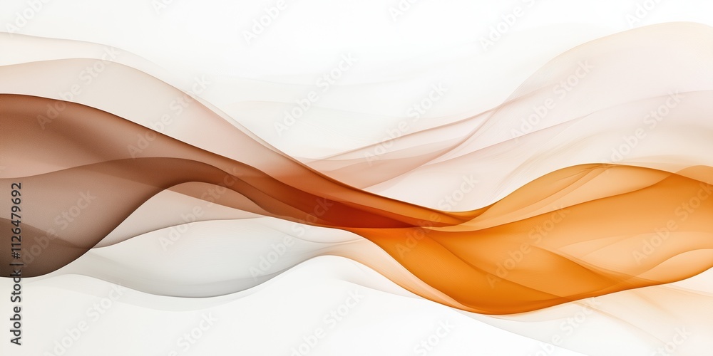 Obraz premium A wave of orange and brown colors. The colors are blended together to create a sense of movement and energy. The wave appears to be flowing and dynamic, with the colors blending
