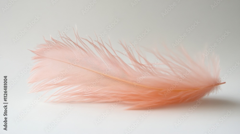 delicate pink feather on a soft background delicate pink feather on a soft background