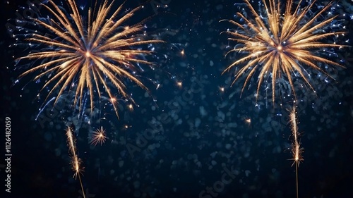 fireworks in the night sky