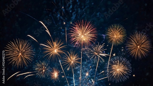 fireworks in the night sky