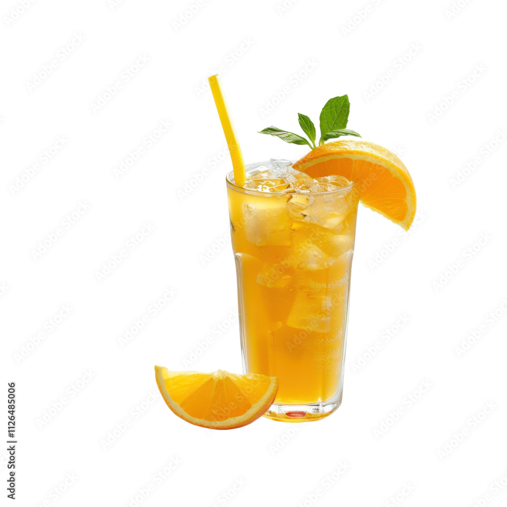 Fototapeta premium Refreshing Orange Cocktail: A Summer Drink Recipe