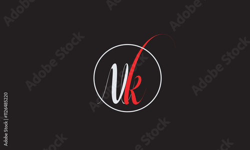 VK, KV , V , K , Abstract Letters Logo Monogram	