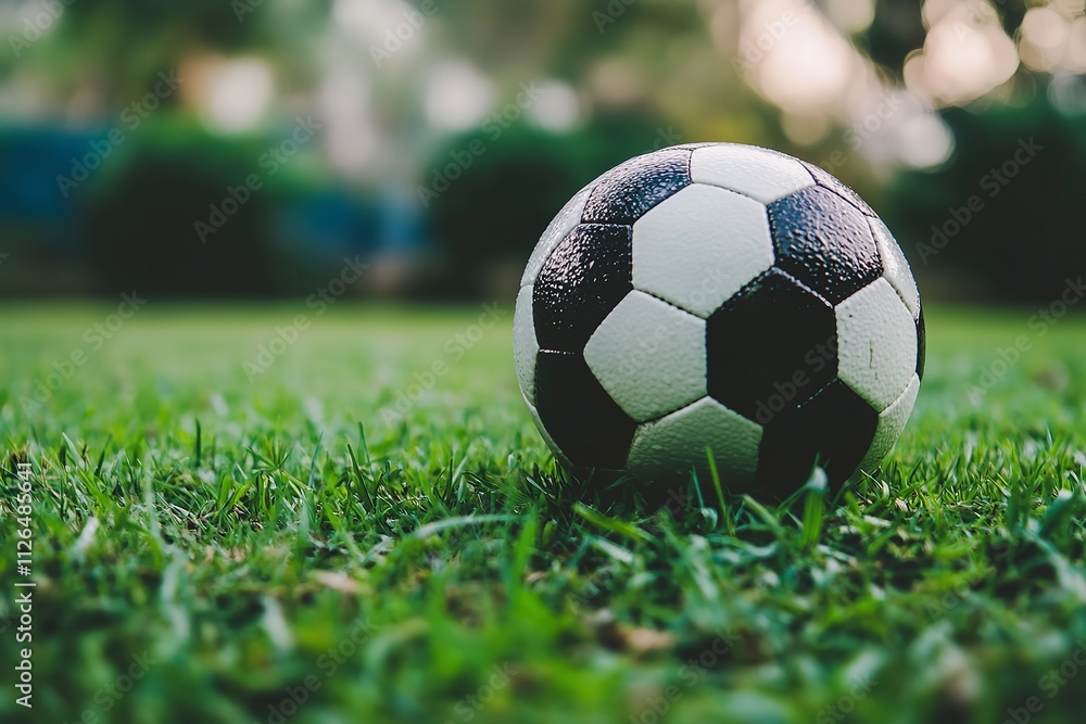 Obraz premium Experience the soccer wherever it moves on a mobile device. Generative Ai