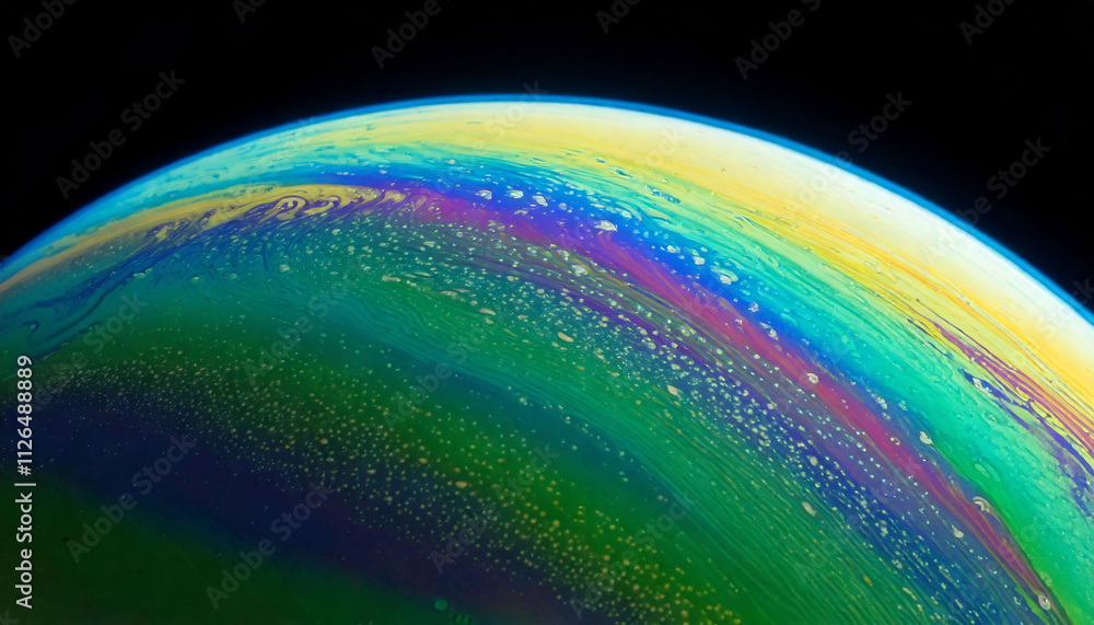 Surface planet nebula with abstract vibrant gradient of blues, greens, purples, and yellows, Cosmic beauty, abstract space art, celestial dreamscape of universe. Surface planet nebula with abstract vibrant gradient of blues, greens, purples, and yellows, Cosmic beauty, abstract space art, celestial dreamscape of universe.