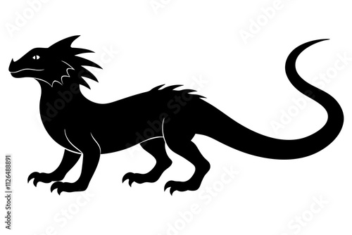 basilisk Reptile Vector silhouette design