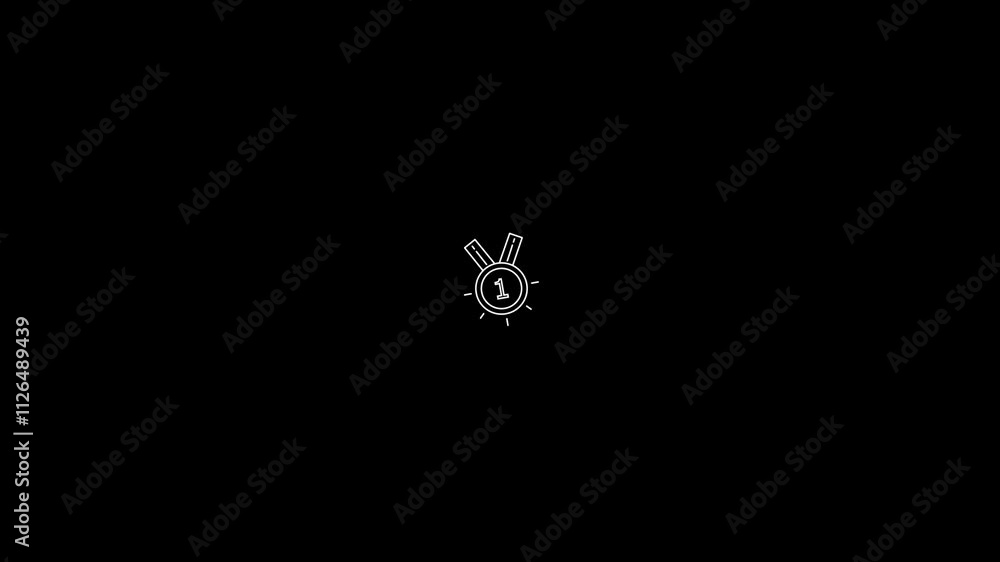 Business progress animated icon.Animation of interconnected icons representing various business tools and processes. Business progress animated icon.Animation of interconnected icons representing various business tools and processes.