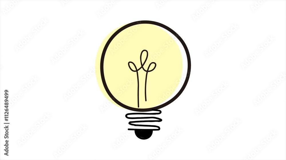 Light bulb animation 2d video Light bulb animation 2d video