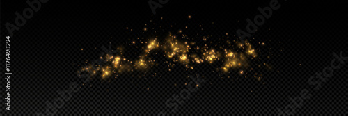 Shiny Golden Particles Golden dust.
