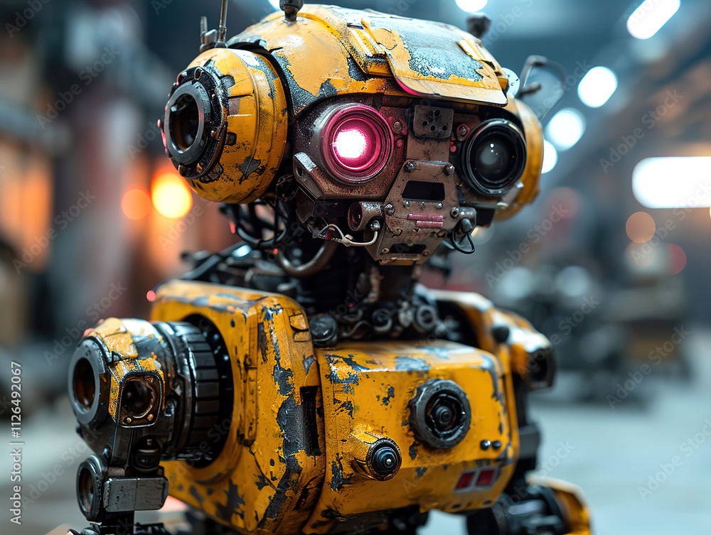 Magnificent A diverse group of robots performing various tasks in a city, from construction to healthcare Magnificent A diverse group of robots performing various tasks in a city, from construction to healthcare