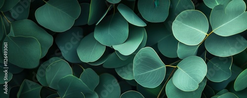 Background with eucalyptus leaves