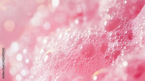Wallpaper Mural close up of pink bubbles and foam Torontodigital.ca